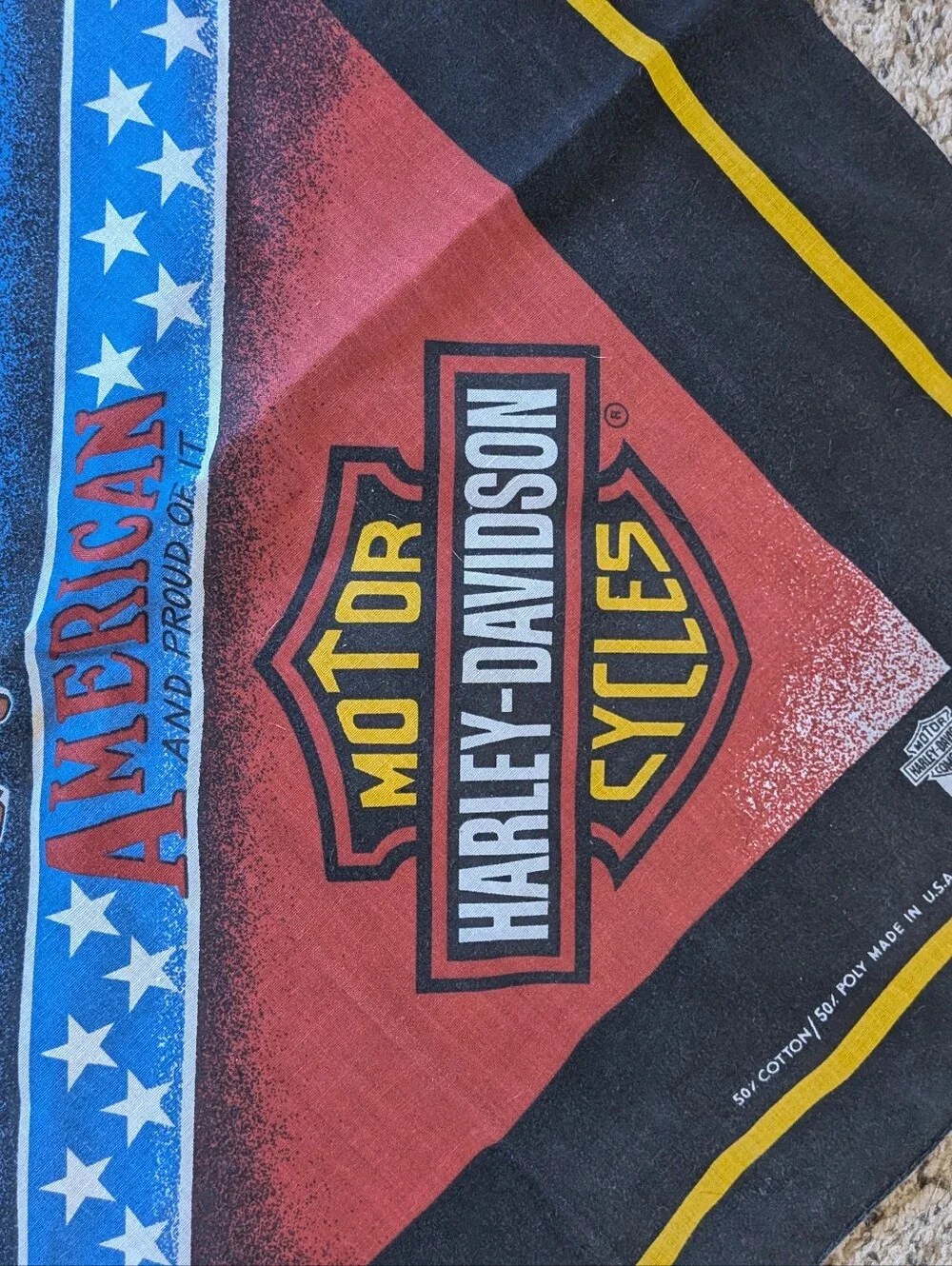 Vintage Harley-Davidson Davidson Square Bandana